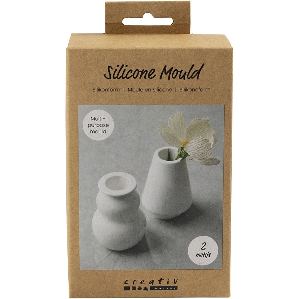 Creativ Company Silikonform Vase und Kerzenhalter H 75 cm D 55 cm Matt transparent 2 Stk