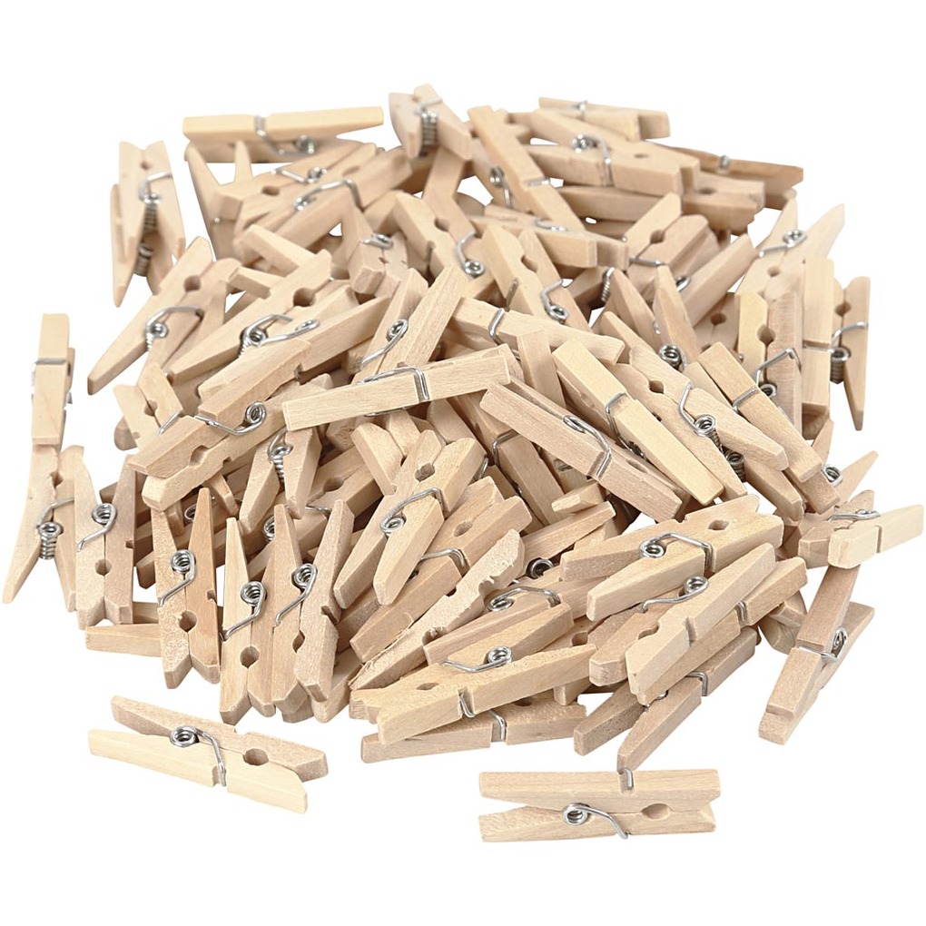 Creativ Company Holzklammern L 30 mm B 3 mm 100 Stk