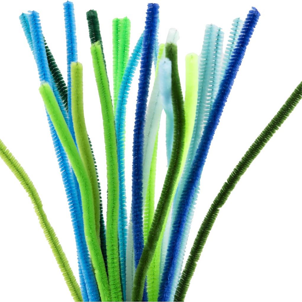 Creativ Company Chenilledraht L 30 cm Dicke 6 mm sortiert Farben 25 Stk sortiert