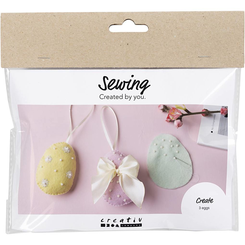 Creativ Company Mini Kreativ Set Nähen Ostereier Pastellfarben