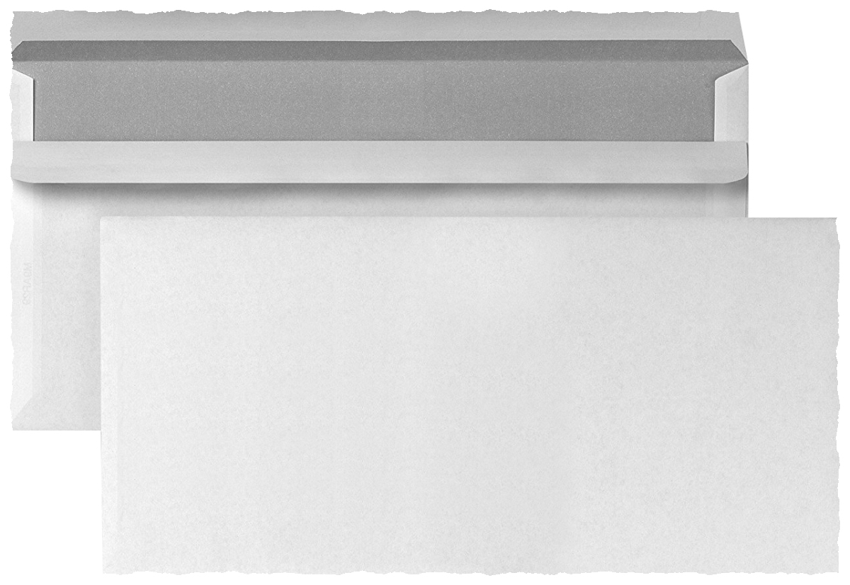 Stylex Briefumschläge DIN Lang selbstklebend ohne Fenster 25 Stück