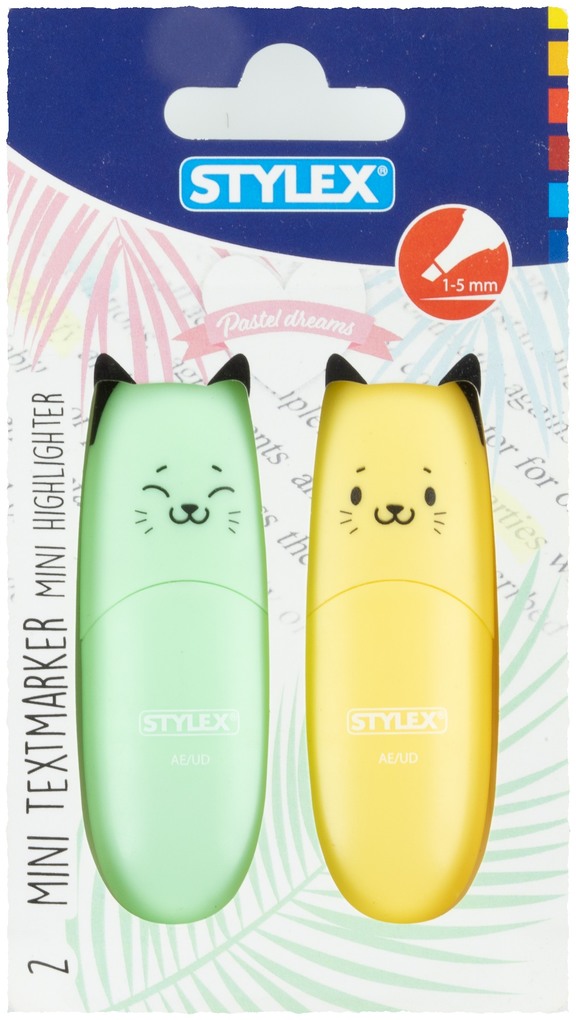 Stylex Mini-Textmaker 2 Stück Pastell Katzendesign
