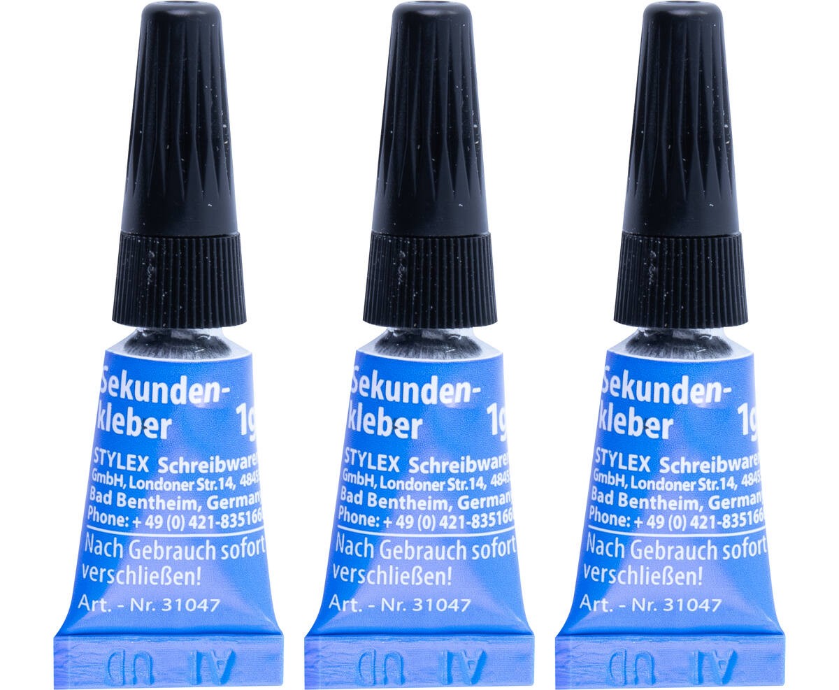 Stylex Sekundenkleber 3 Tuben à 1g