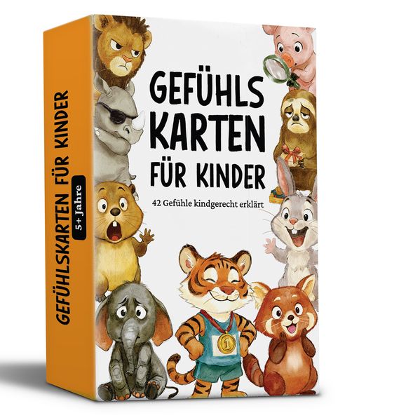 42 Gefühlskarten für Kinder - Emotionskarten zur Förderung von Selbstregulation und Empathievermögen