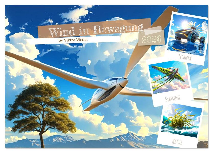 Wind in Bewegung (Tischkalender 2026 DIN A5 quer) CALVENDO Monatskalender