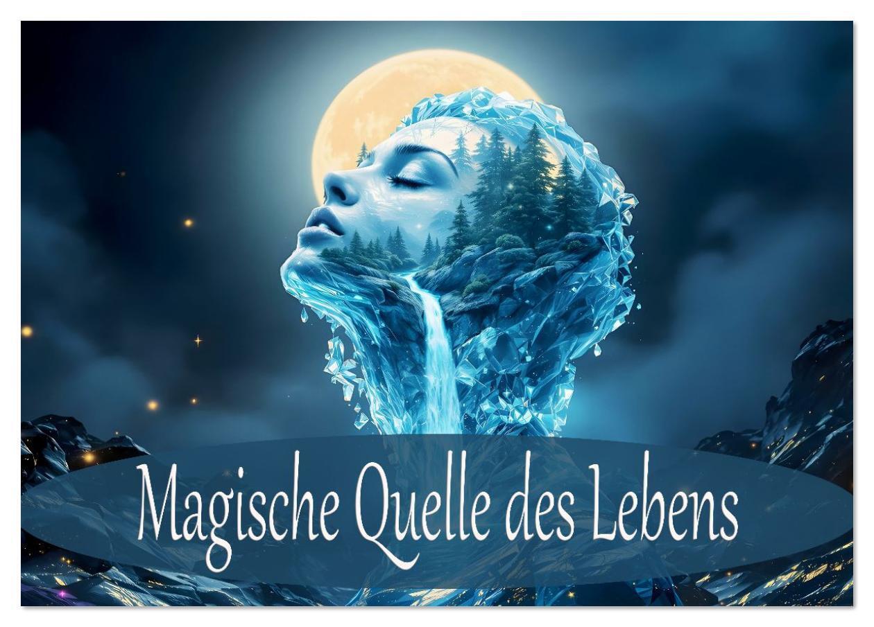 Magische Quelle des Lebens (Tischkalender 2026 DIN A5 quer) CALVENDO Monatskalender