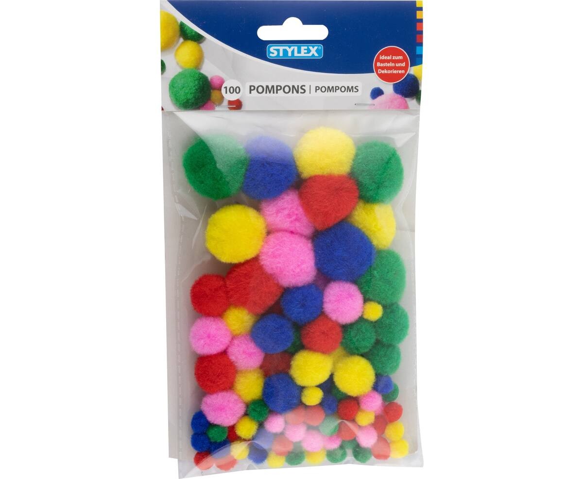 Stylex Pompons 100 Stück im Beutel