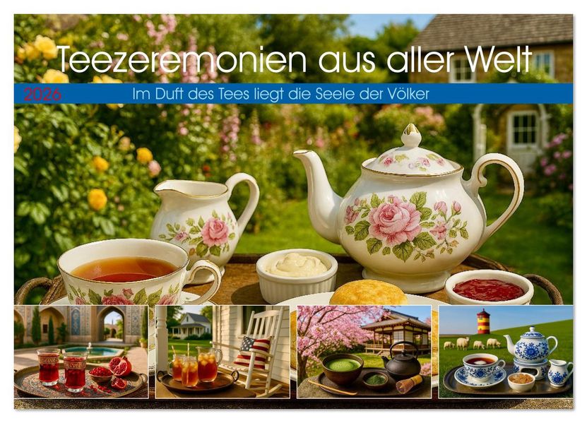 Teezeremonien aus aller Welt (Wandkalender 2026 DIN A4 quer) CALVENDO Monatskalender