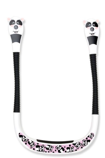 Neklite Pals (Panda) Premium Duo-Leselicht zum Umhängen - wiederaufladbar - mit vielen Einstellungen