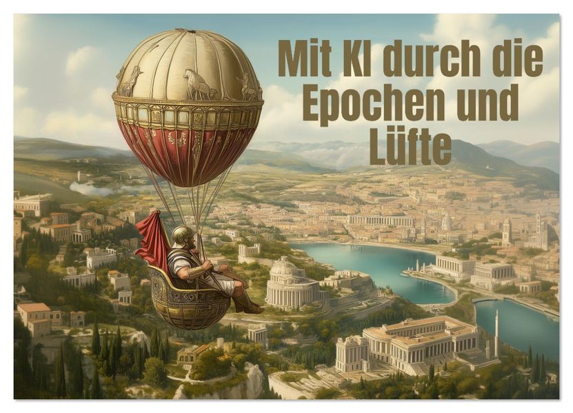 Mit KI durch die Epochen und Lüfte (Wandkalender 2026 DIN A4 quer) CALVENDO Monatskalender