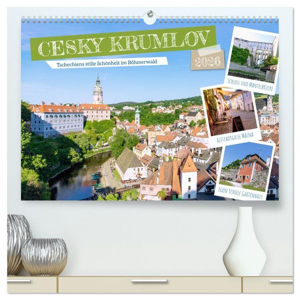 Cesky Krumlov. Tschechiens stille Schönheit im Böhmerwald (hochwertiger Premium Wandkalender 2026 DIN A2 quer) Kunstdruck in Hochglanz