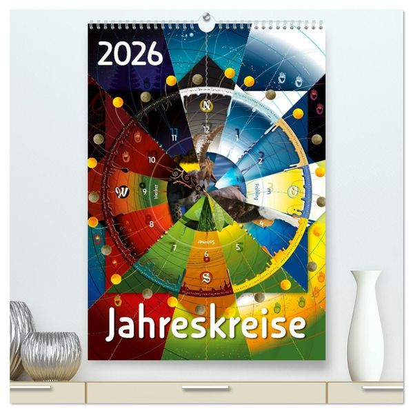 Jahreskreise (hochwertiger Premium Wandkalender 2026 DIN A2 hoch) Kunstdruck in Hochglanz