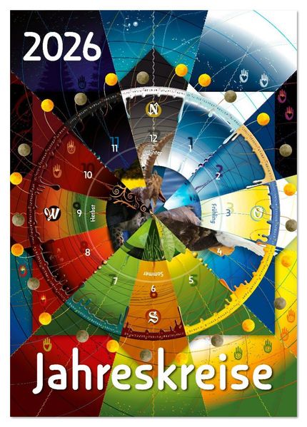 Jahreskreise (Tischkalender 2026 DIN A5 hoch) CALVENDO Monatskalender