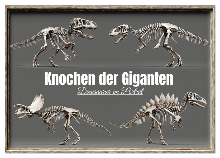 Knochen der Giganten - Dinosaurier im Porträt (Tischkalender 2026 DIN A5 quer) CALVENDO Monatskalender