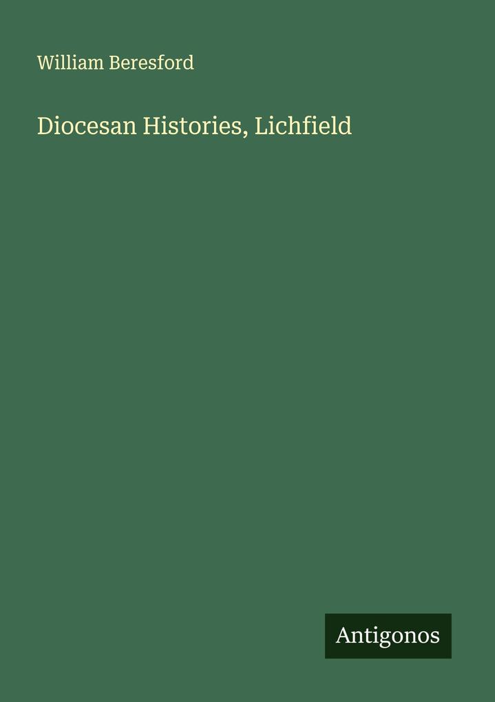 Diocesan Histories Lichfield