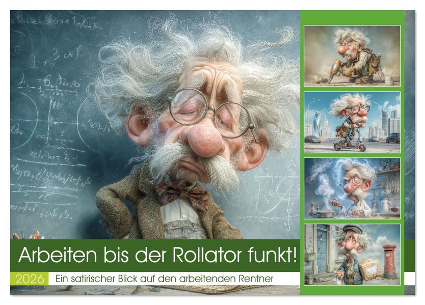 Arbeiten bis der Rollator funkt! (Tischkalender 2026 DIN A5 quer) CALVENDO Monatskalender