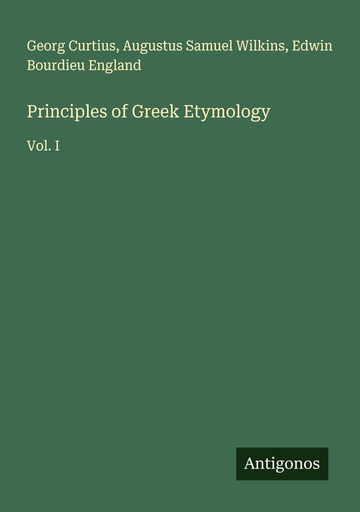 Principles of Greek Etymology