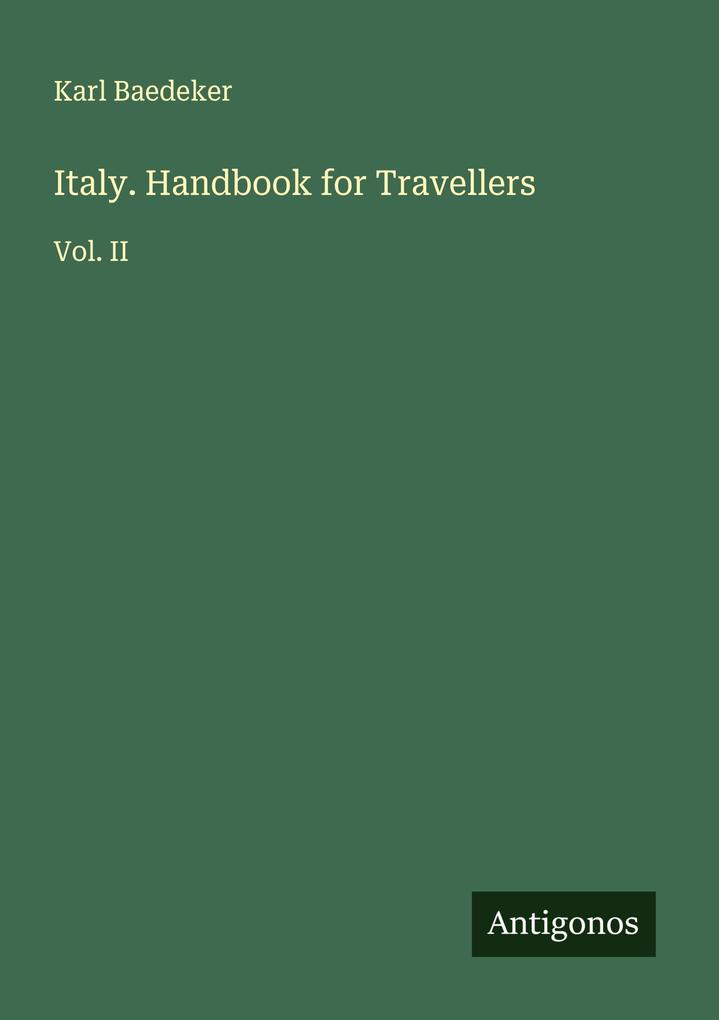 Italy. Handbook for Travellers