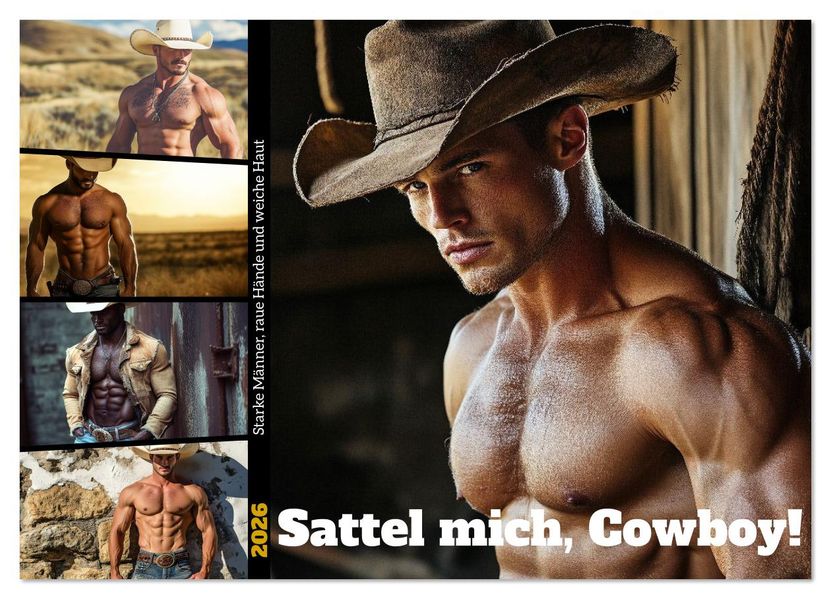 Sattel mich Cowboy! (Wandkalender 2026 DIN A4 quer) CALVENDO Monatskalender
