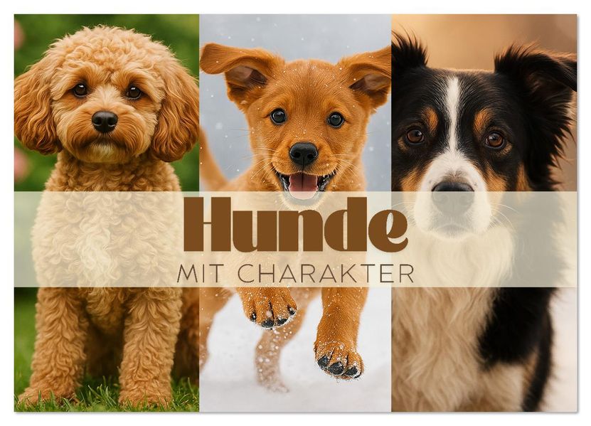 Hunde mit Charakter (Wandkalender 2026 DIN A2 quer) CALVENDO Monatskalender