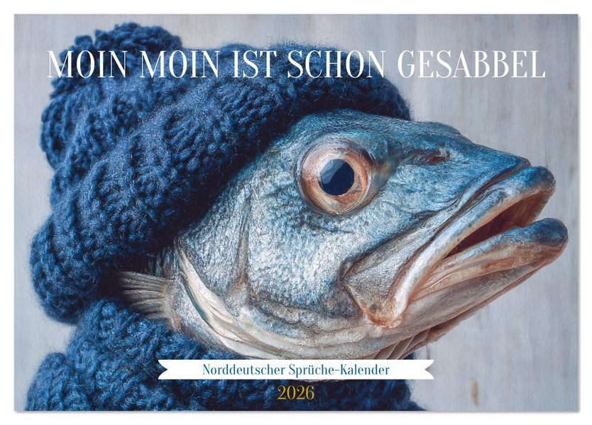 Moin Moin ist schon gesabbel - Norddeutscher Sprüche-Kalender (Tischkalender 2026 DIN A5 quer) CALVENDO Monatskalender