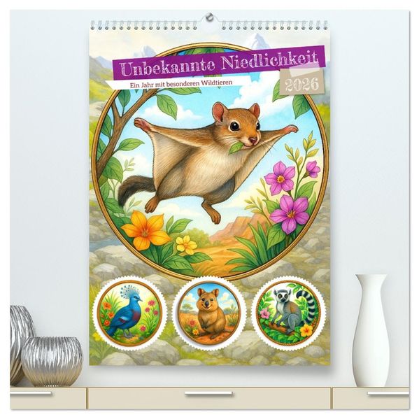 Unbekannte Niedlichkeit (hochwertiger Premium Wandkalender 2026 DIN A2 hoch) Kunstdruck in Hochglanz