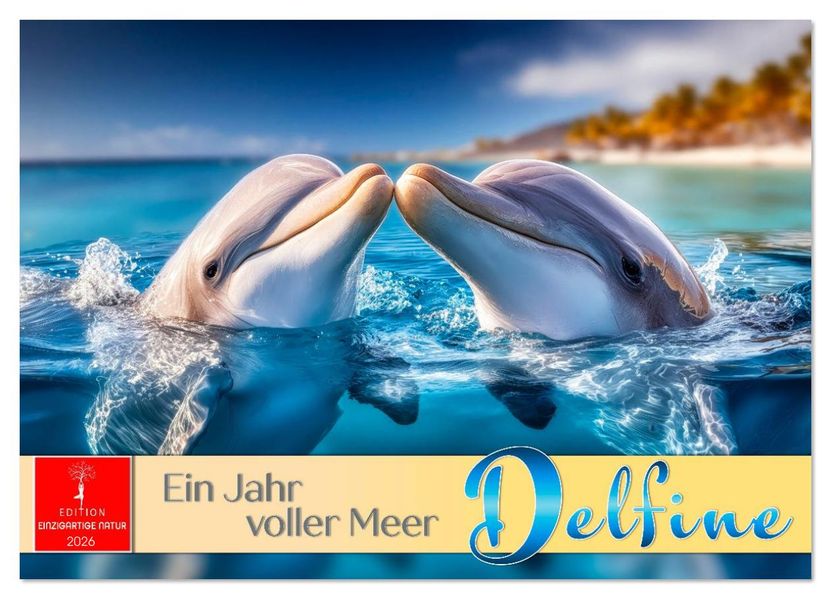 Delfine - ein Jahr voller Meer (Wandkalender 2026 DIN A4 quer) CALVENDO Monatskalender