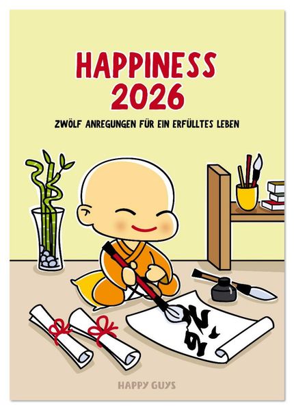 Happiness 2026 (Tischkalender 2026 DIN A5 hoch) CALVENDO Monatskalender