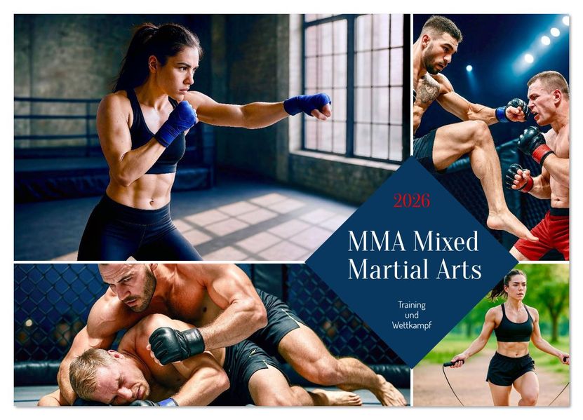 MMA Mixed Martial Arts (Wandkalender 2026 DIN A4 quer) CALVENDO Monatskalender