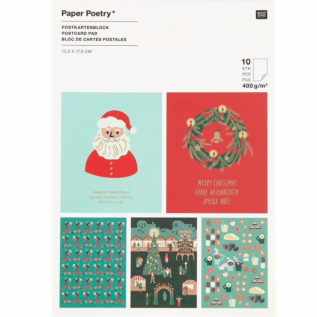 Postkartenblock Weihnachtsmarkt FSC MIX