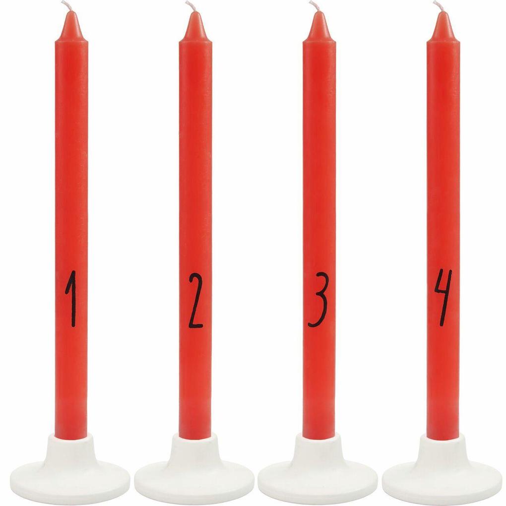 Adventskerzenset 1-4 Rot