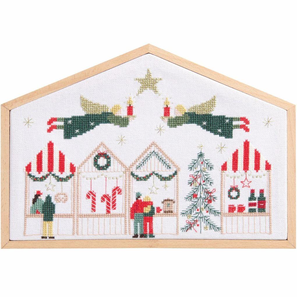 Stickpackung Gezählter KreuzstichWeihnachtsmarkt FSC Mix