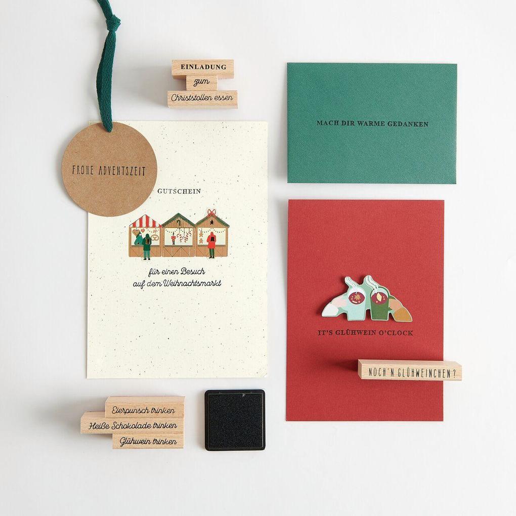 Stempelset Weihnachtsmarkt Types FSC 100%