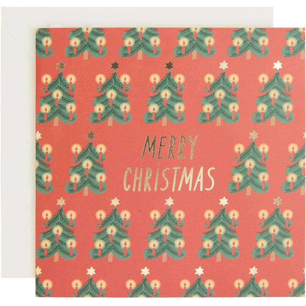 Pop Up Karte Merry Christmas Rot 15x15 cm FSC MIX