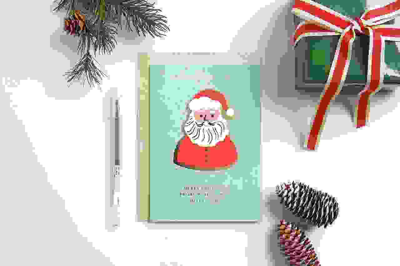 3D-Kartenset B6 Weihnachtsmann FSC MIX