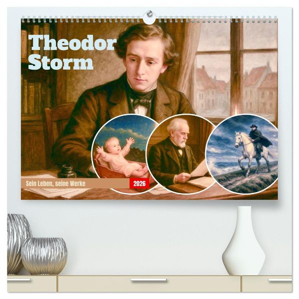 Theodor Storm. Sein Leben seine Werke (hochwertiger Premium Wandkalender 2026 DIN A2 quer) Kunstdruck in Hochglanz