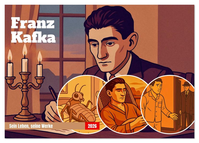 Franz Kafka (Wandkalender 2026 DIN A4 quer) CALVENDO Monatskalender