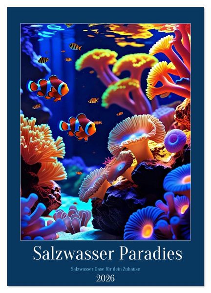 Salzwasser Paradies (Wandkalender 2026 DIN A2 hoch) CALVENDO Monatskalender