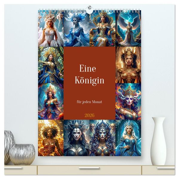 Eine Königin für jeden Monat (hochwertiger Premium Wandkalender 2026 DIN A2 hoch) Kunstdruck in Hochglanz