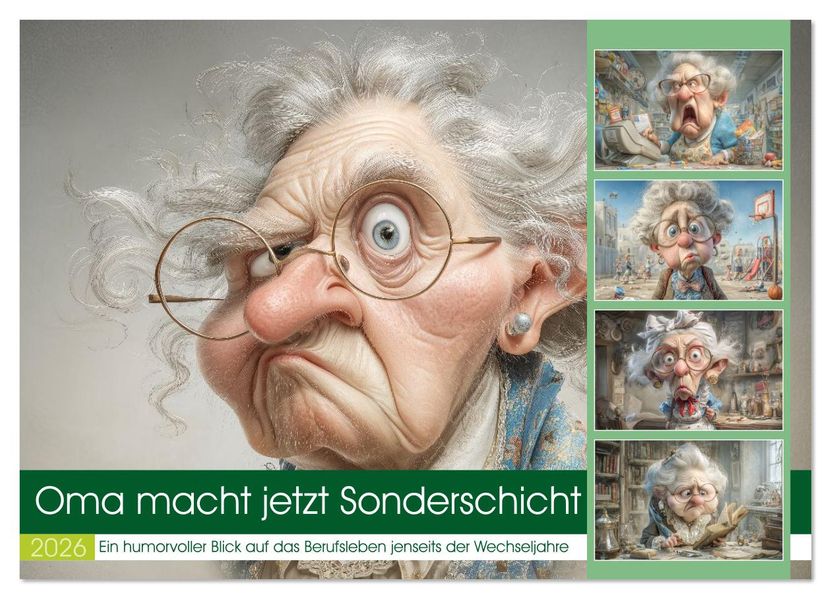 Oma macht jetzt Sonderschicht (Wandkalender 2026 DIN A4 quer) CALVENDO Monatskalender