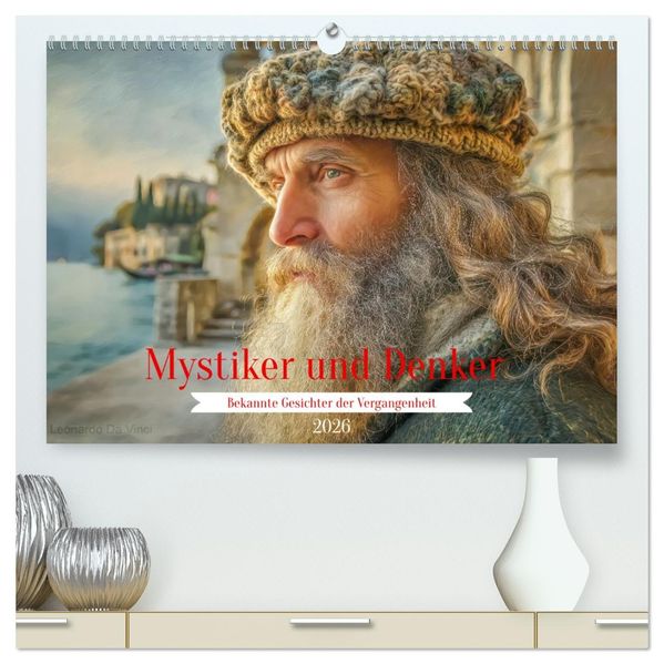 Mystiker und Denker - Bekannte Gesichter der Vergangenheit (hochwertiger Premium Wandkalender 2026 DIN A2 quer) Kunstdruck in Hochglanz