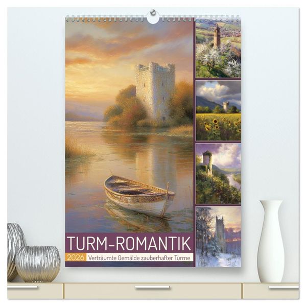 Turm-Romantik (hochwertiger Premium Wandkalender 2026 DIN A2 hoch) Kunstdruck in Hochglanz
