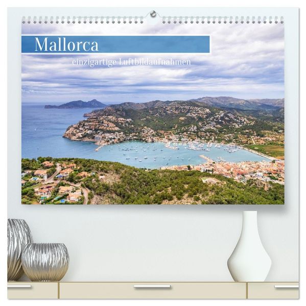 Mallorca - einzigartige Luftbildaufnahmen (hochwertiger Premium Wandkalender 2026 DIN A2 quer) Kunstdruck in Hochglanz