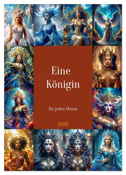 Eine Königin für jeden Monat (Wandkalender 2026 DIN A4 hoch) CALVENDO Monatskalender