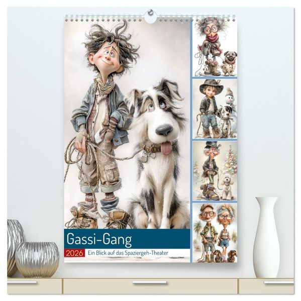 Gassi-Gang (hochwertiger Premium Wandkalender 2026 DIN A2 hoch) Kunstdruck in Hochglanz