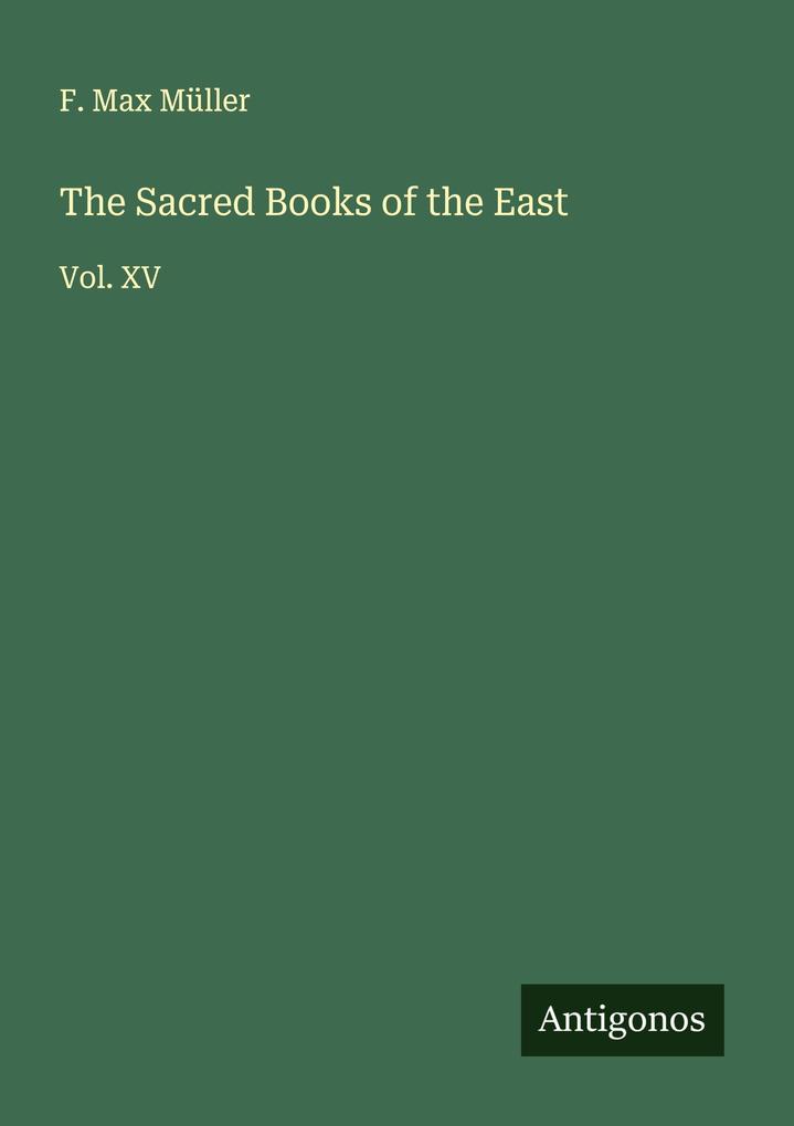 The Sacred Books of the East