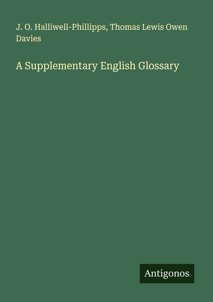 A Supplementary English Glossary