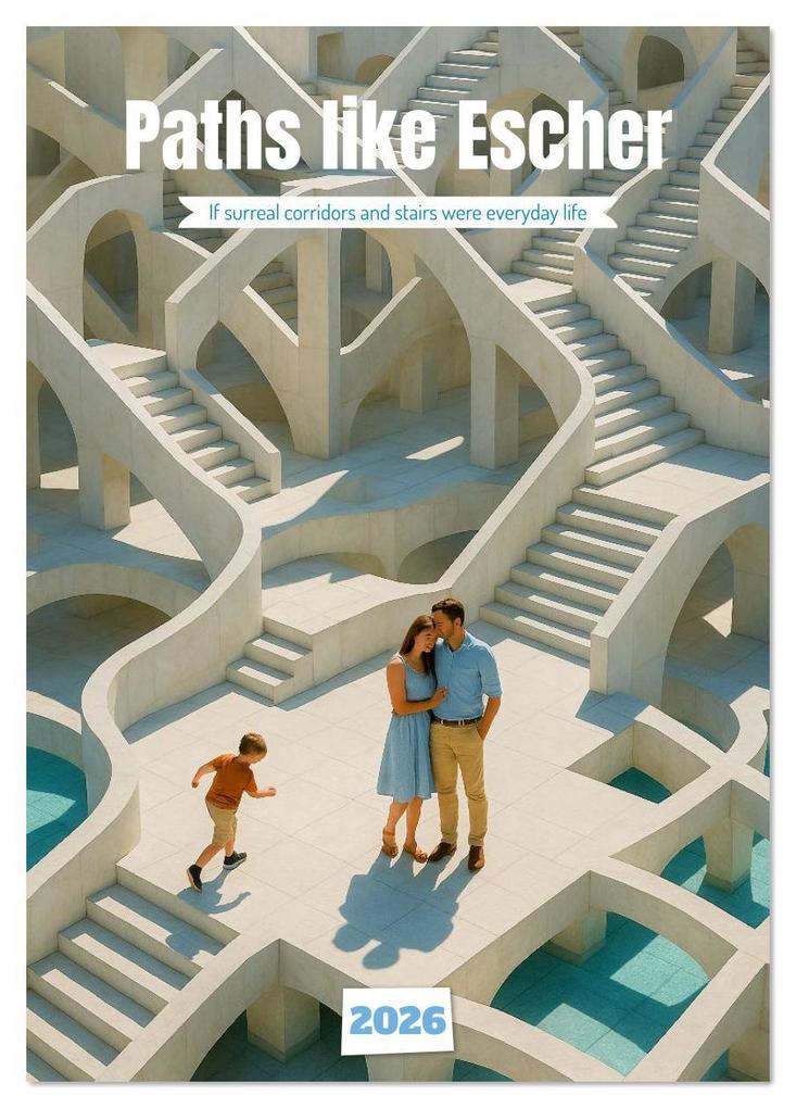 Paths like Escher (Desk Calendar 2026 DIN A5 portrait) CALVENDO 12 Month DeskCalendar