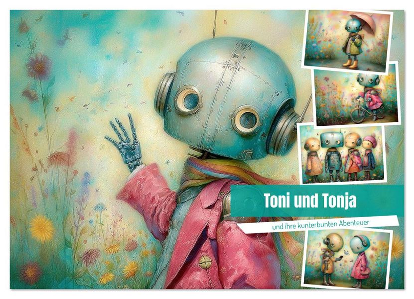 Toni und Tonja und ihre kunterbunten Abenteuer (Wandkalender 2026 DIN A3 quer) CALVENDO Monatskalender