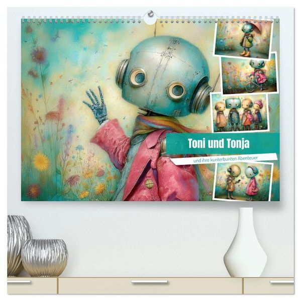 Toni und Tonja und ihre kunterbunten Abenteuer (hochwertiger Premium Wandkalender 2026 DIN A2 quer) Kunstdruck in Hochglanz